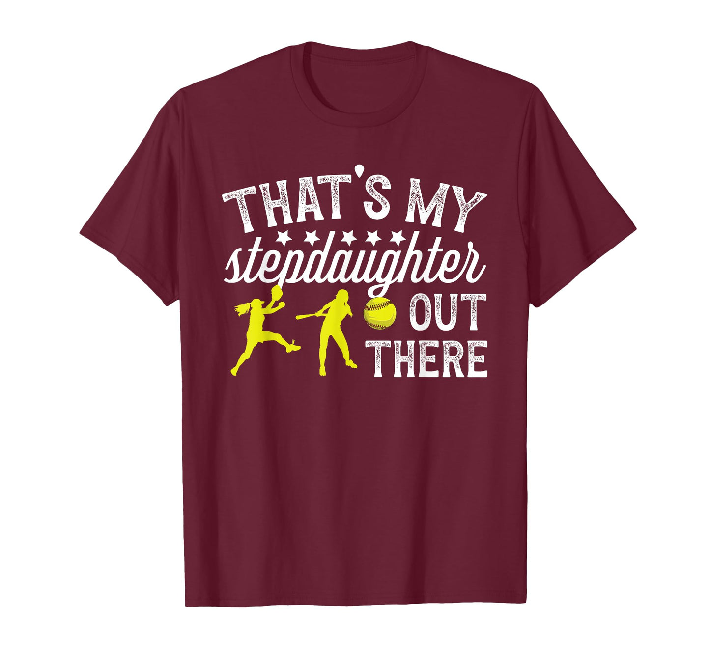My Stepdaughter Softball Step Dad Softball Player Stepfather T-Shirt