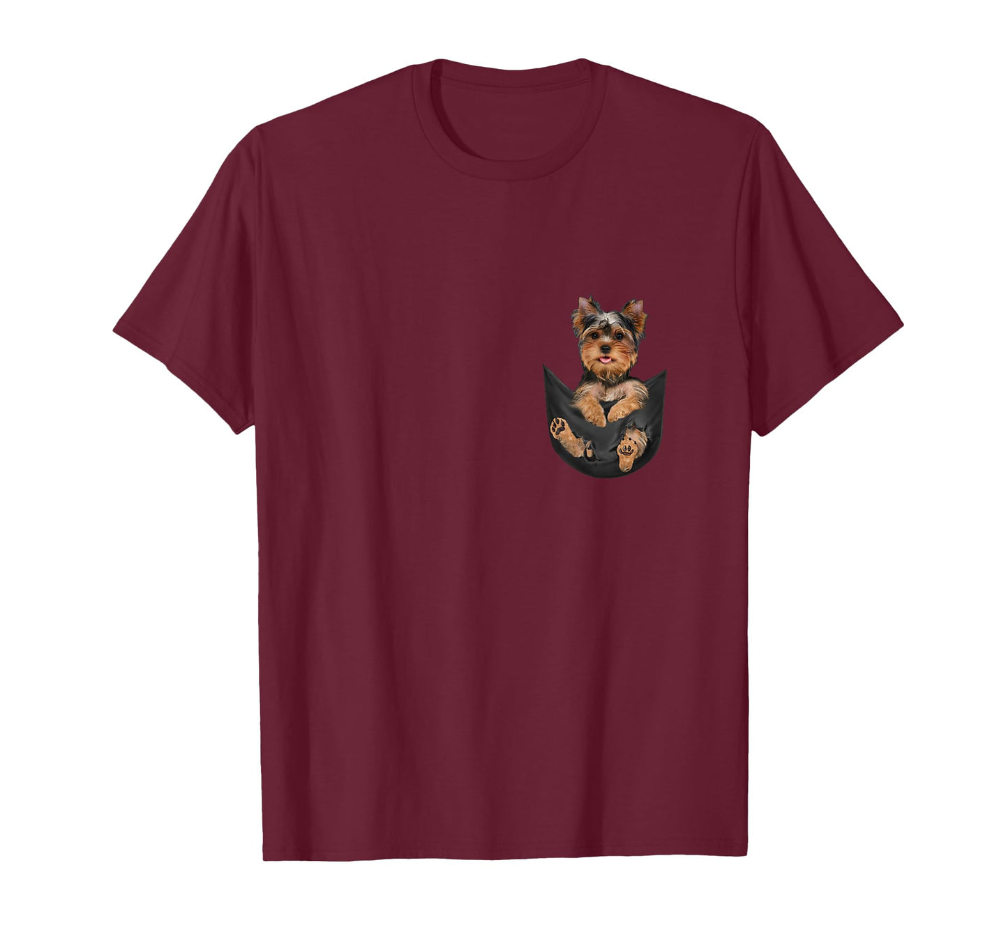 Dog Lovers Gifts Yorkshire Terrier in Pocket Funny Dog Face T-Shirt