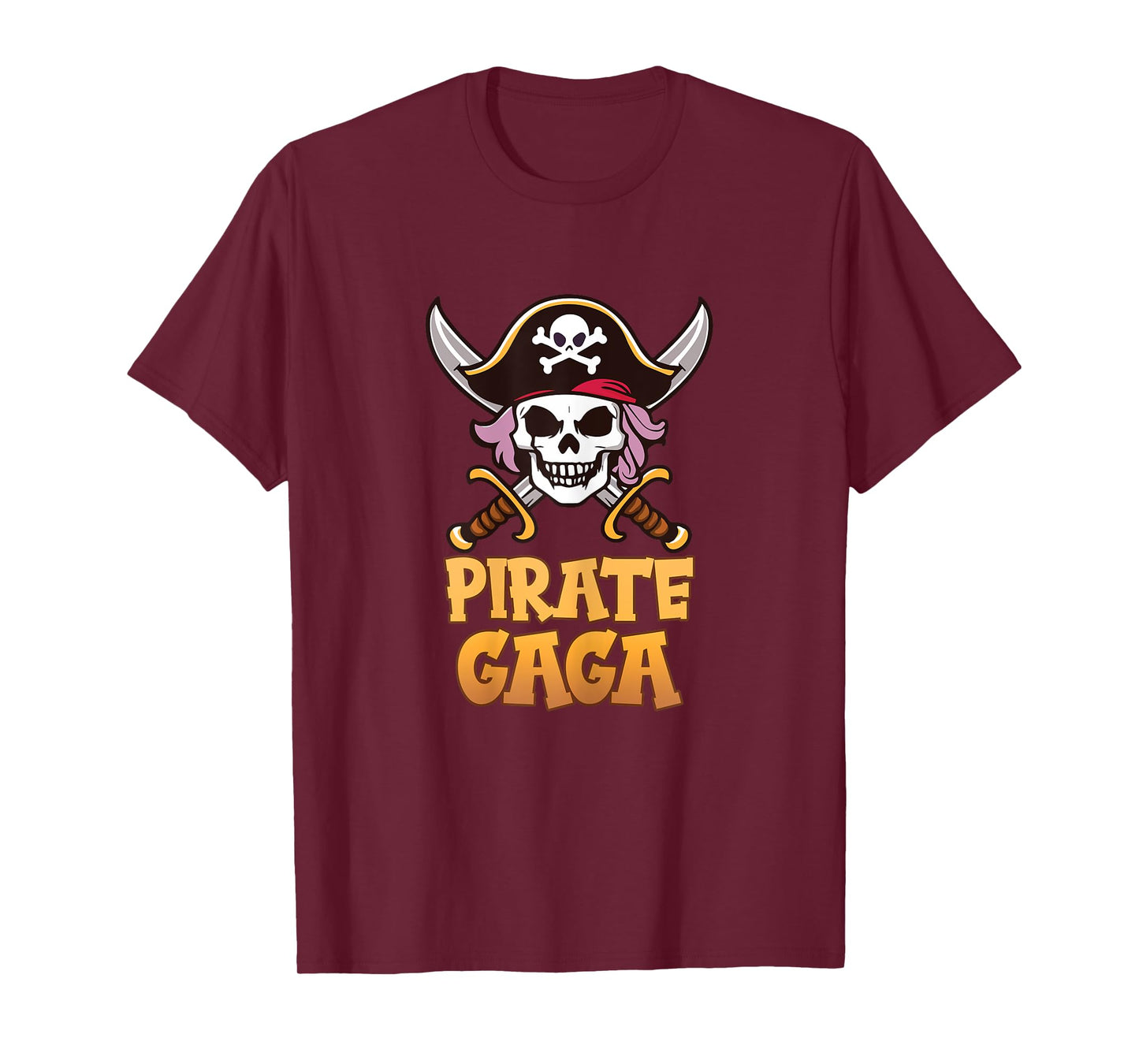 Pirate Gaga Funny Captain Matching Grandma Halloween Costume T-Shirt