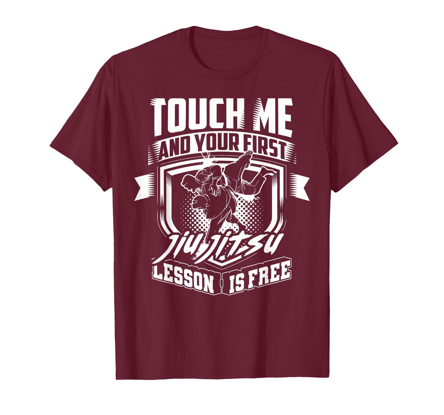 Funny Jiu Jitsu Gift Men Kids Boys Cool First Lesson Is Free T-Shirt