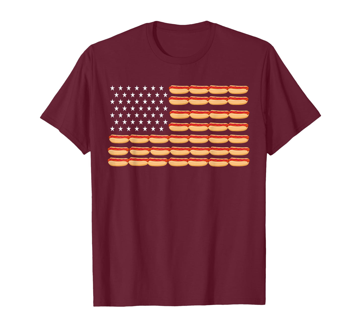 USA Hot Dog Flag T-Shirt