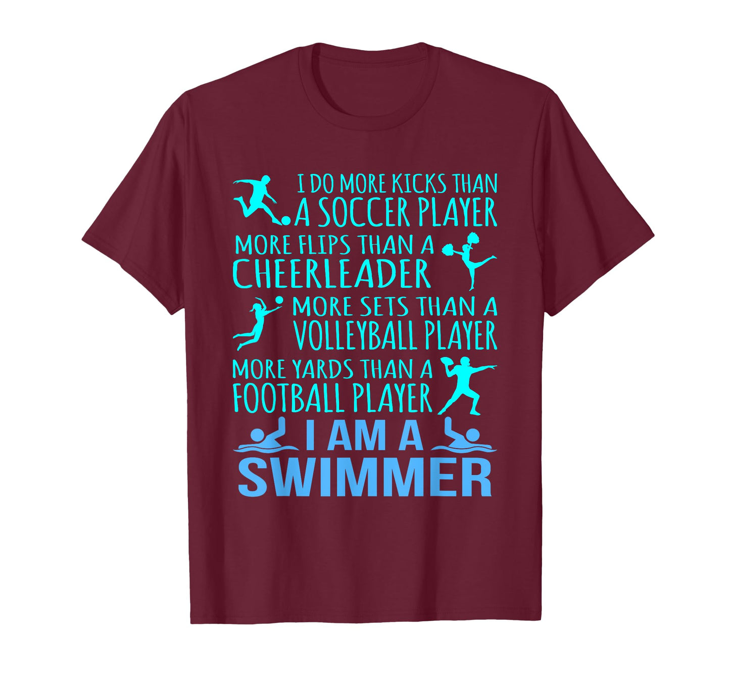 I Am A Swimmer Funny Swimming Swim Coach Men Women Graphic T-Shirt