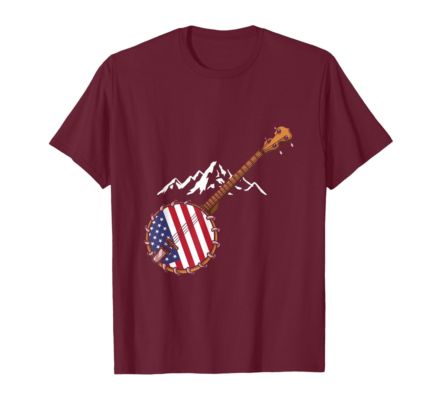 Banjo T-Shirt for Men Bluebird Tennesse Mandolin T-Shirt