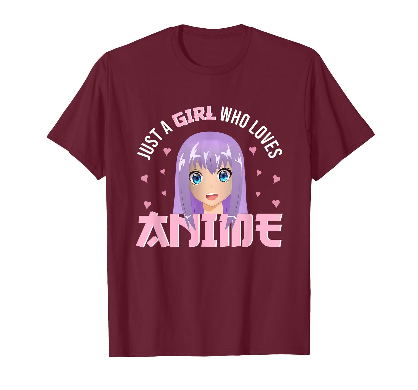 Woman Girl Anime - Just A Girl Who Loves Anime T-Shirt