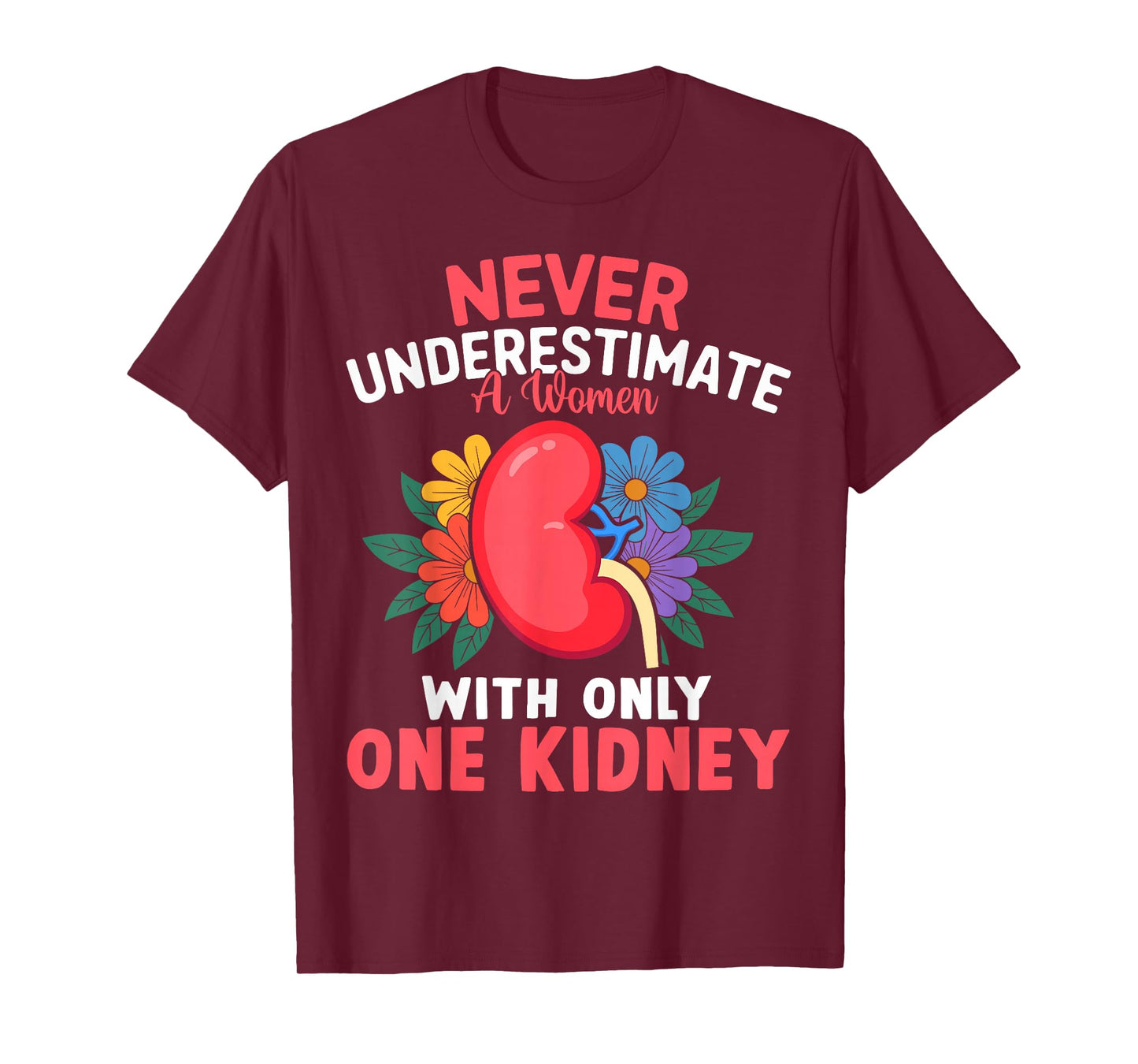Kidney Transplant Survivor Women Kidney Donor Wife T-Shirt