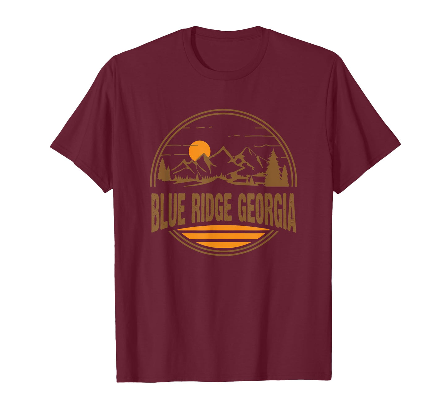 Vintage Blue Ridge, Georgia Mountain Hiking Souvenir Print T-Shirt