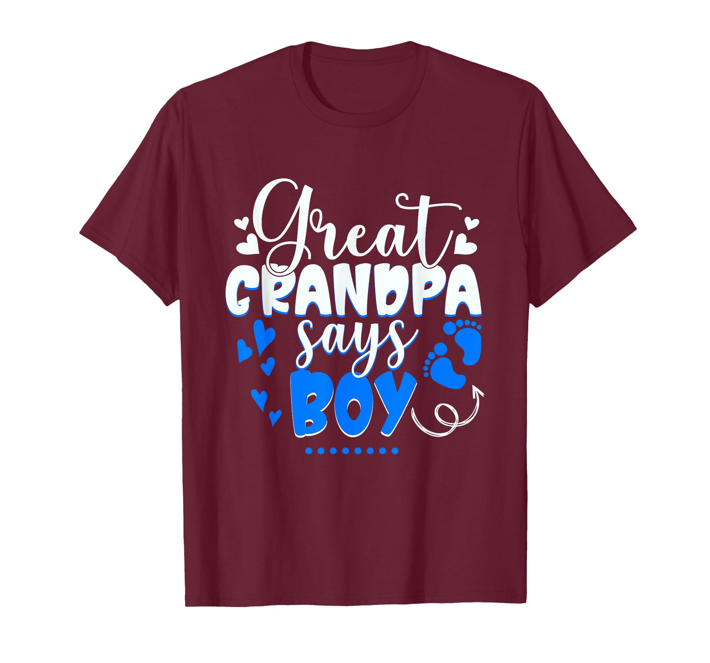 Gender Reveal Great Grandpa Says Boy Matching Family Baby T-Shirt