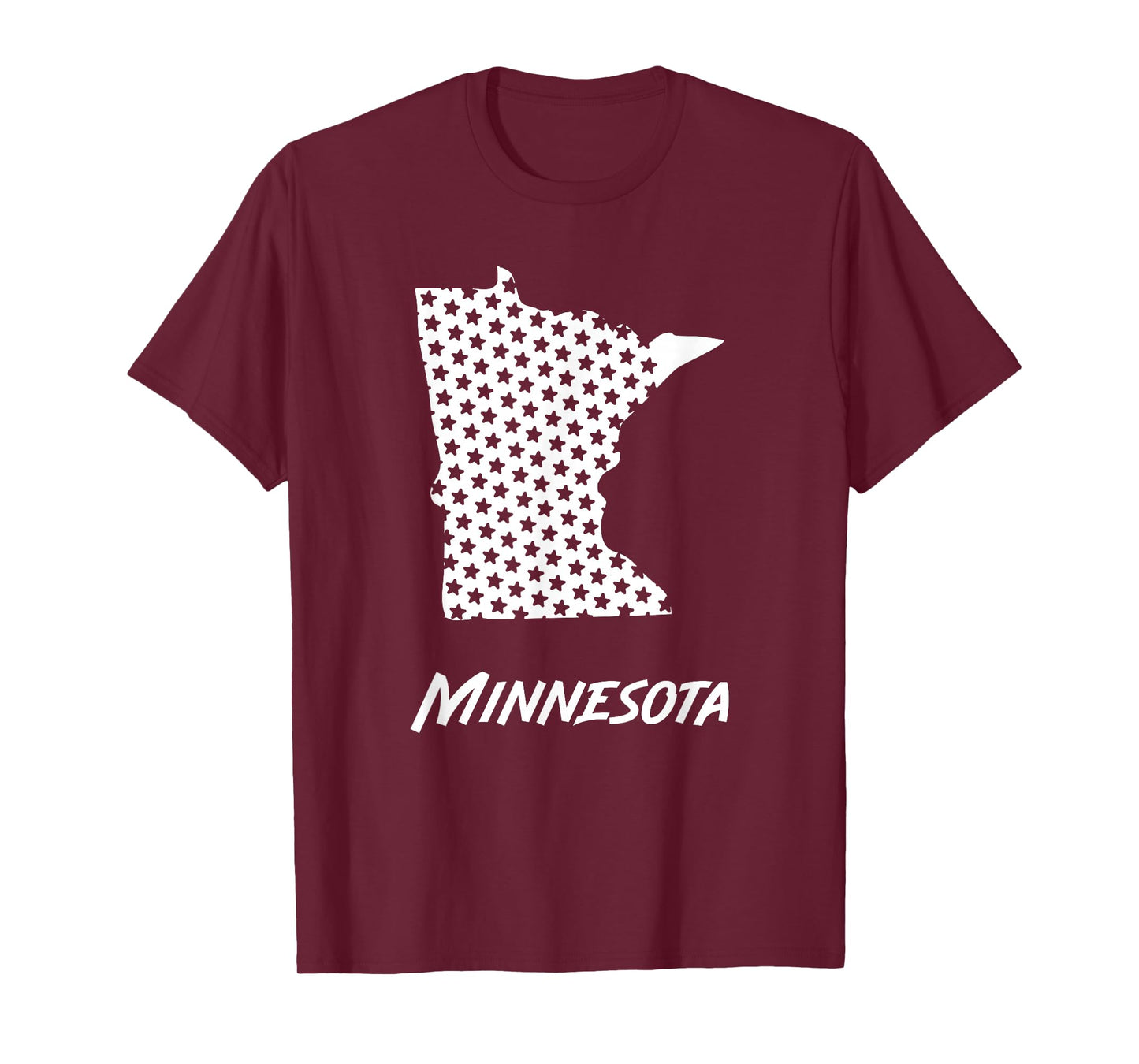 Minnesota USA State Outline Stars Vintage Retro Design T-Shirt