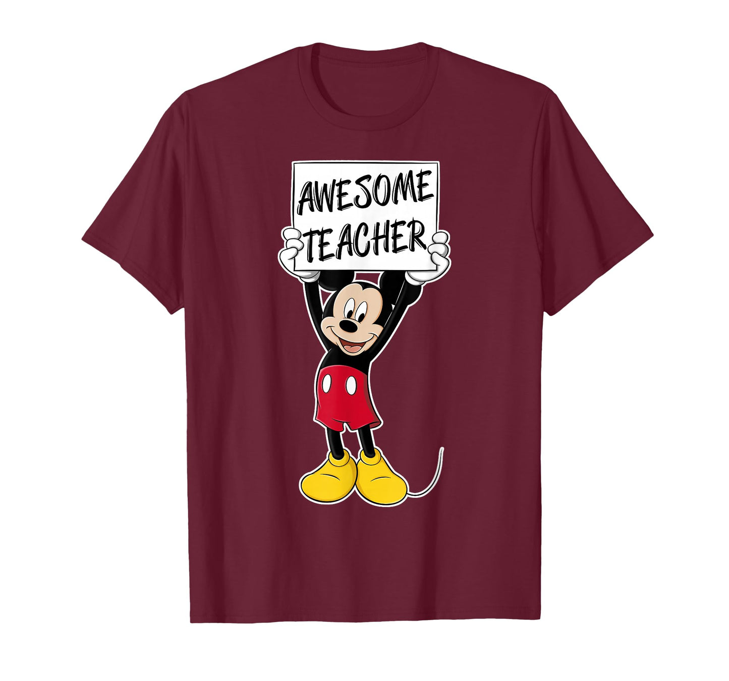 Disney Mickey and Friends Awesome Teacher Vintage Sign T-Shirt