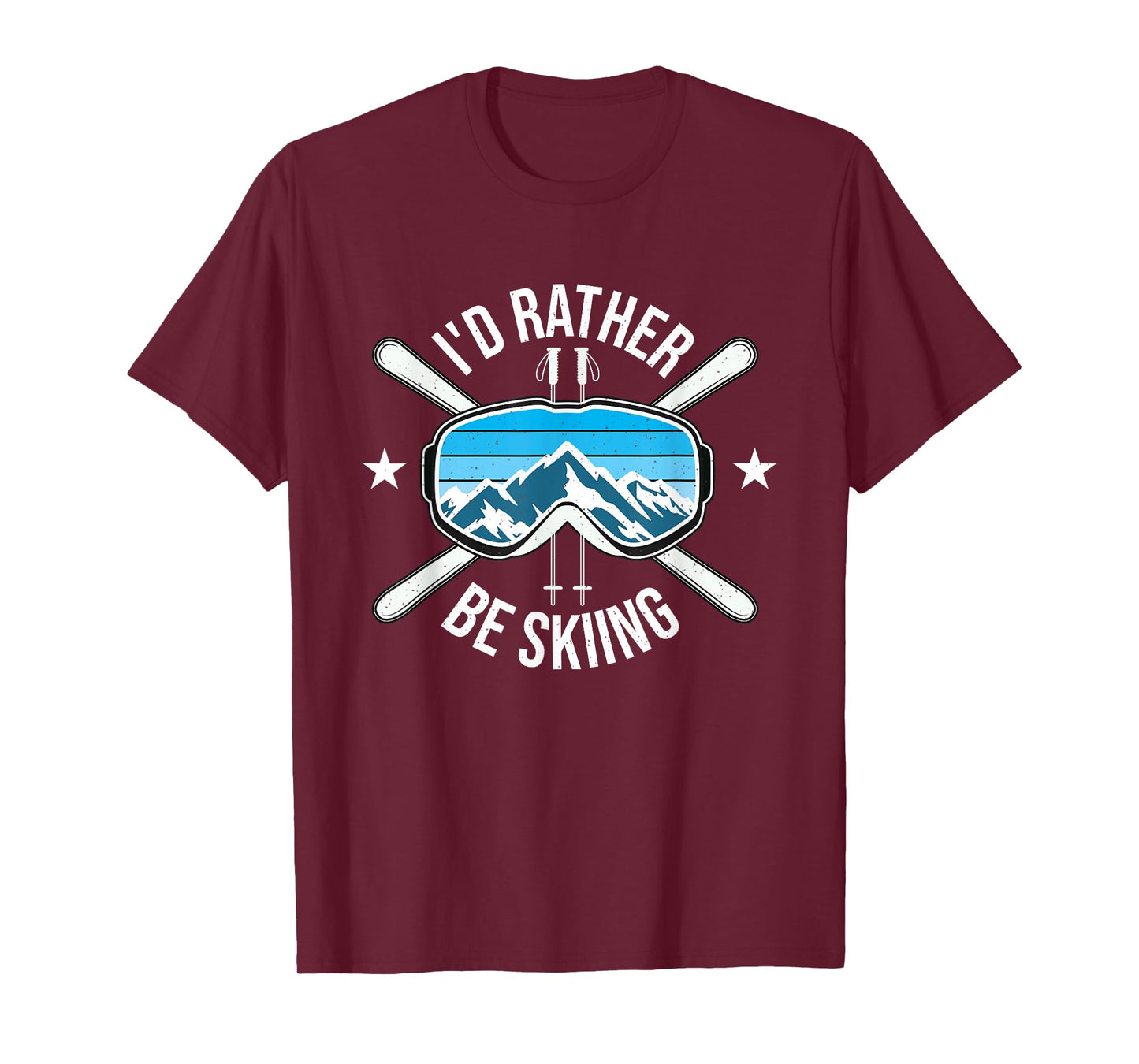 I'd Rather Be Skiing - Ski Winter Sports Freestyle Skier T-Shirt