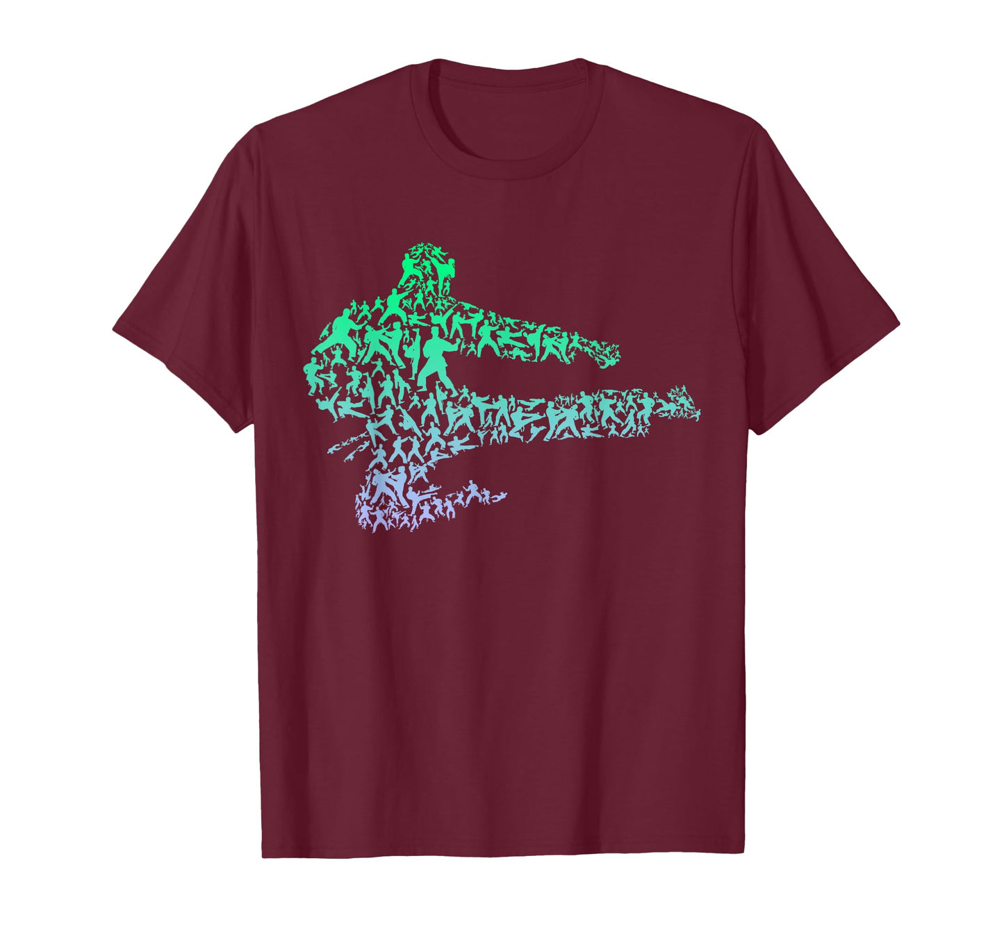 Cool Martial Arts Karate Kick Fighter Graphic Design Karate T-Shirt