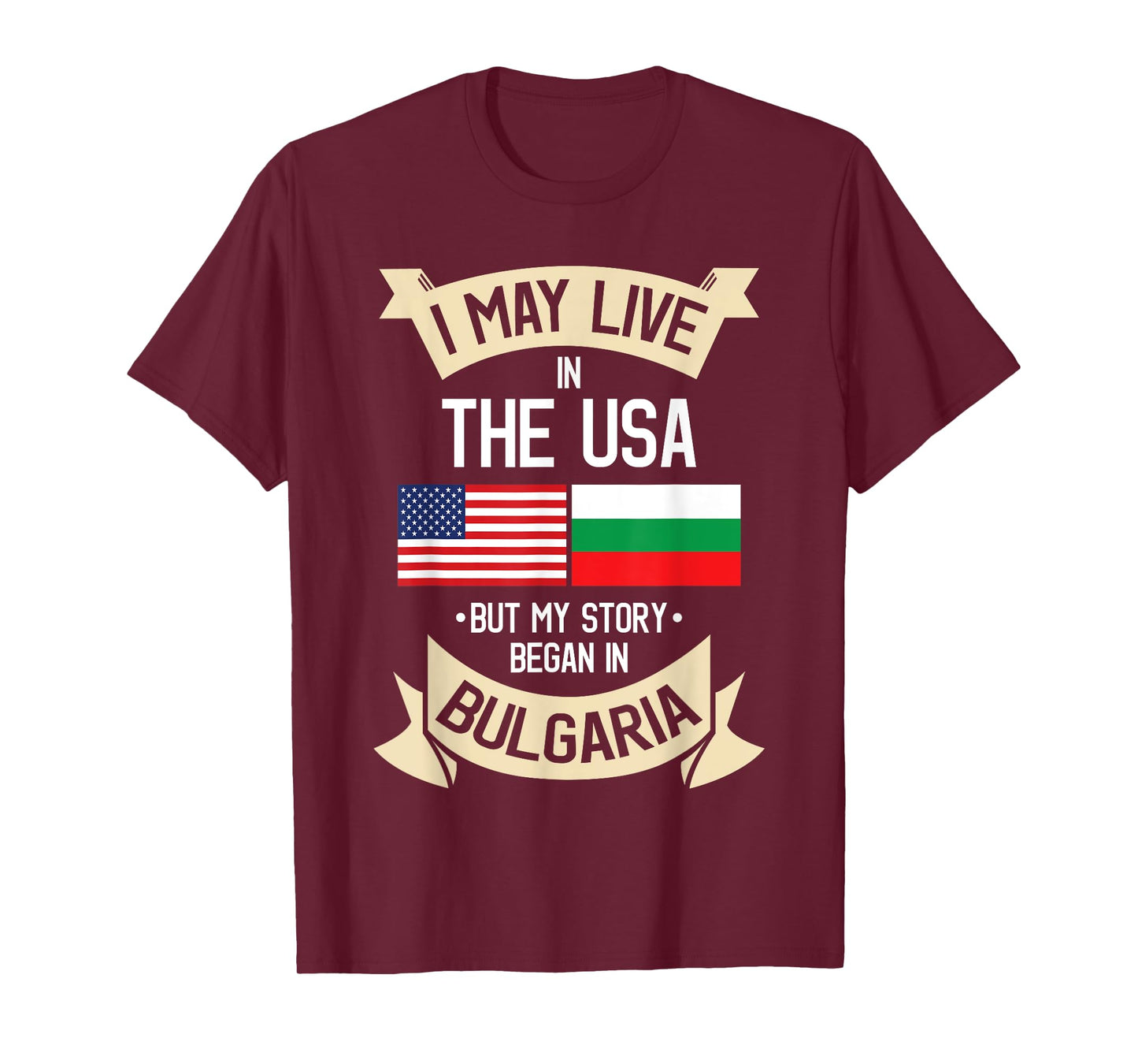 Bulgaria American Flag USA Bulgarian Roots Gifts Women Girls Kids Men T-Shirt