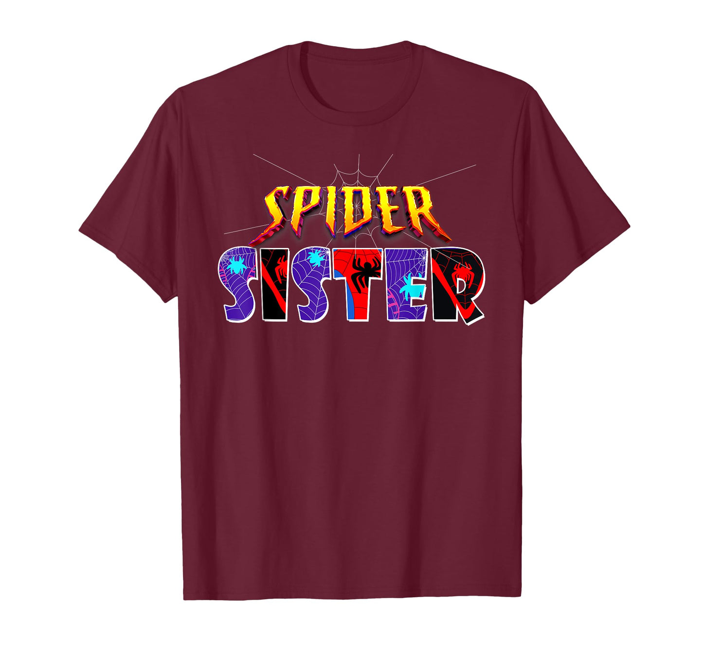 Family Birthday Party Spider Outfit Spider Sister Kids Girls T-Shirt