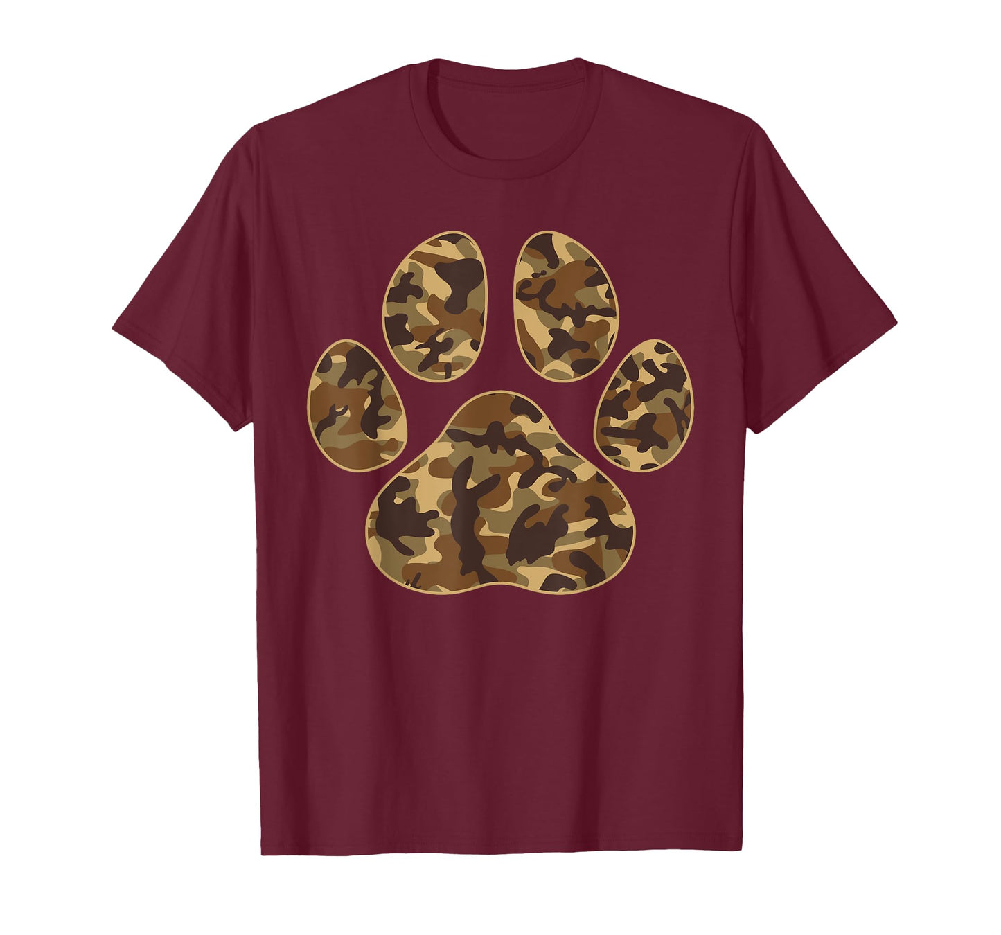 Cute Camo Paw Print Pet Owner Camouflage Paw Print Dog Lover Men Women Kids T-Shirt