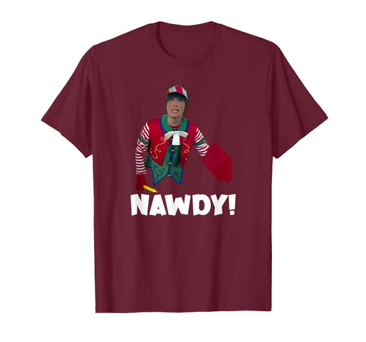 "Tally The Elf NAWDY!" Innocent Funny Christmas Holiday T-Shirt