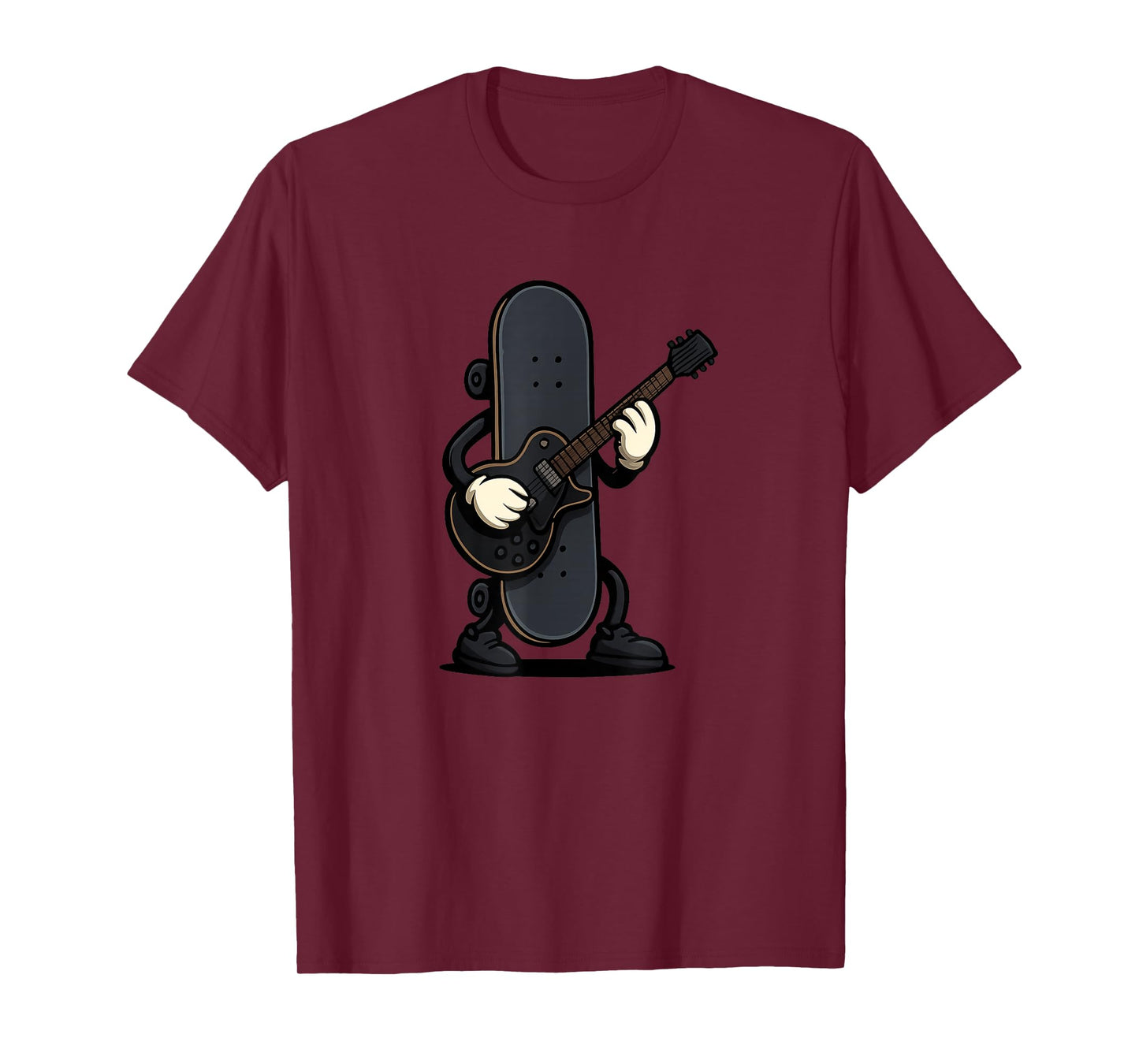 Awesome Skateboard with Guitar for a Cool Rocking Look T-Shirt