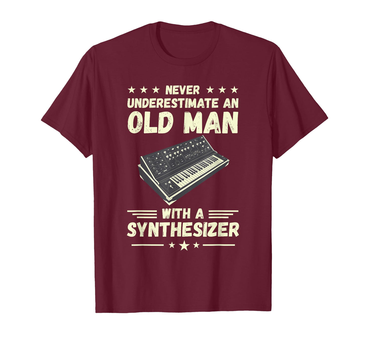Synthesizer Never Underestimate An Old Man Modular Synth T-Shirt