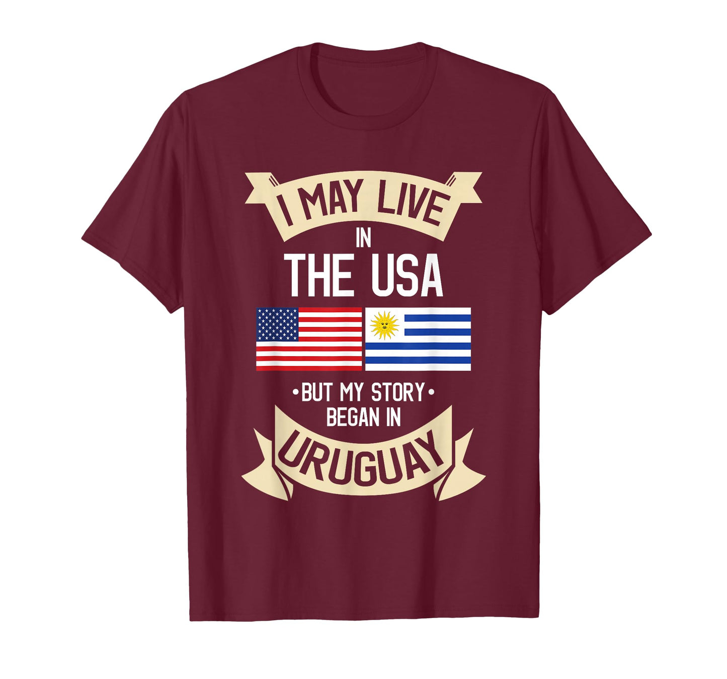 Uruguay American Flag USA Uruguayan Roots Gifts T-Shirt