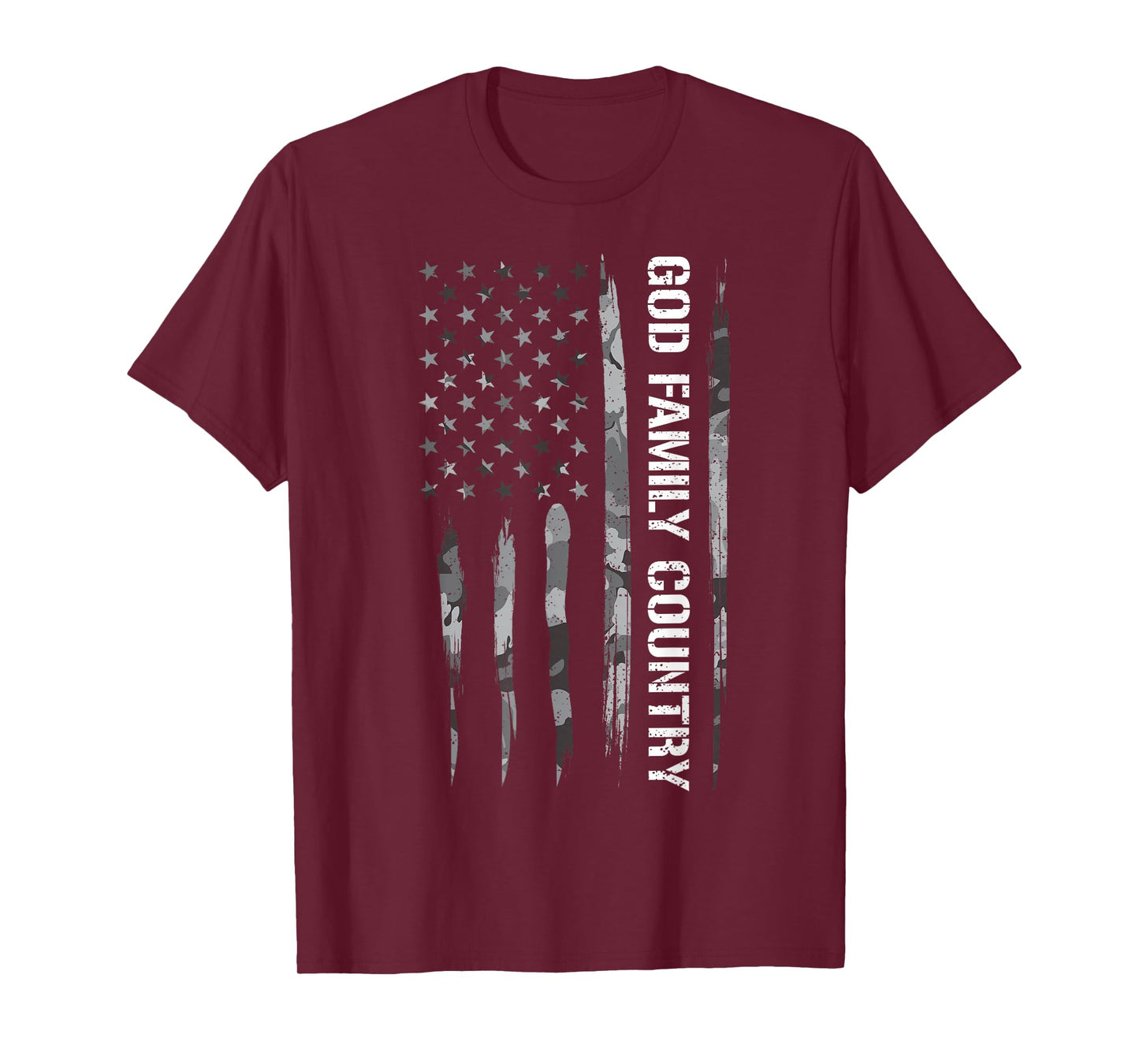 Faith: God Family Country - American Flag T-Shirt