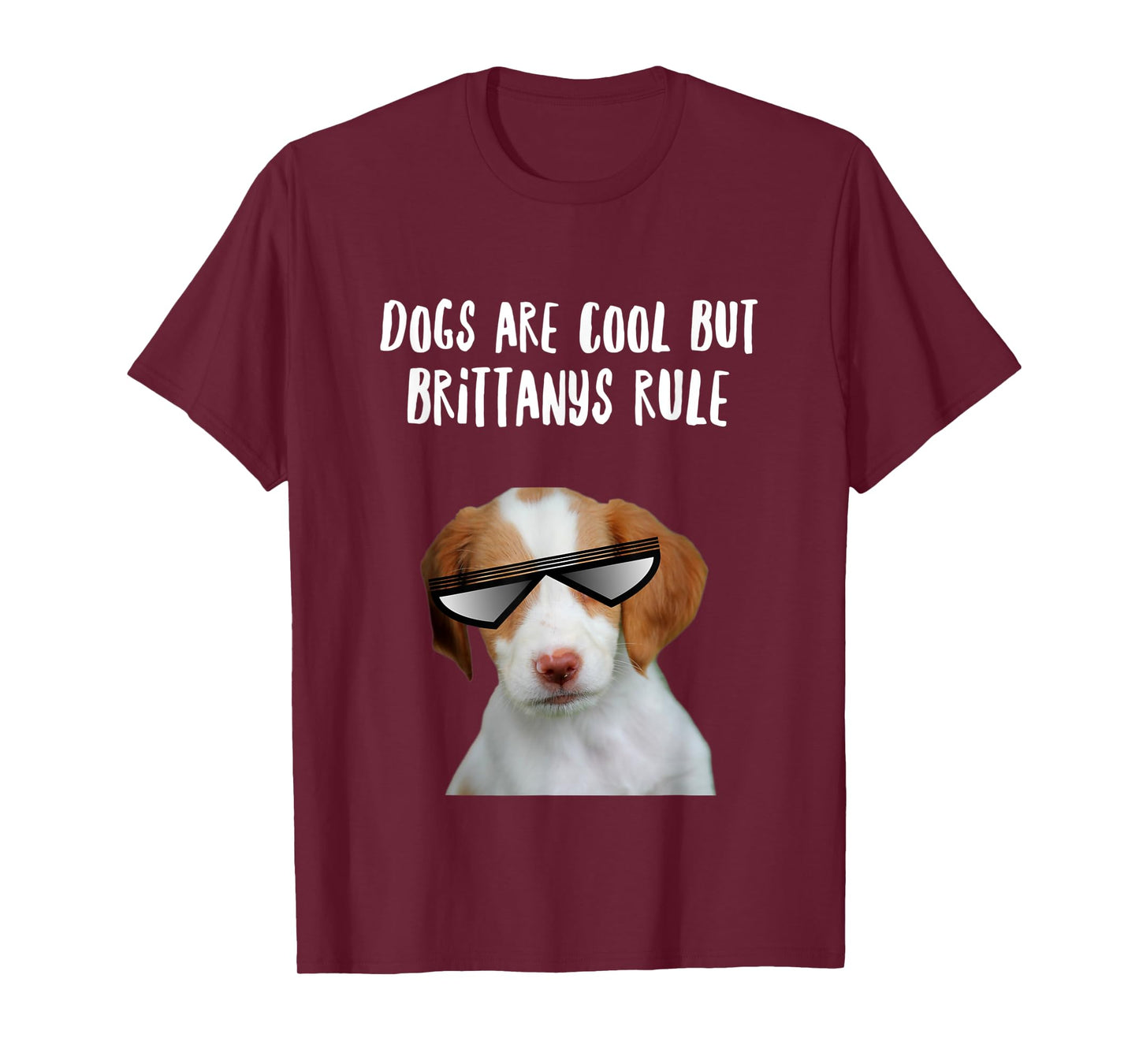 Dogs are Cool But Brittany Spaniels Rule Funny Text T-Shirt