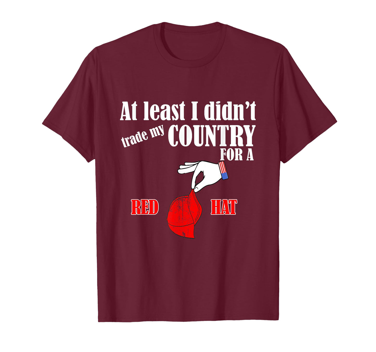 Funny Pro-America Anti-Trump American USA Flag Democracy T-Shirt for Women Men