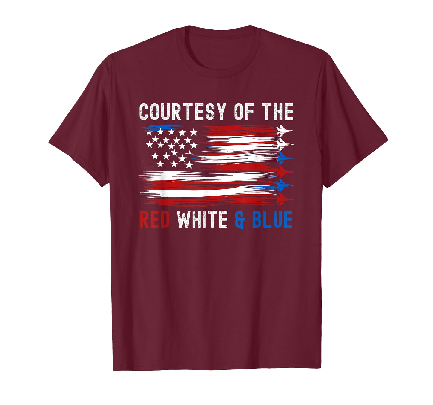 Courtesy Red White Blue Funny Patriotic US Flag T-Shirt