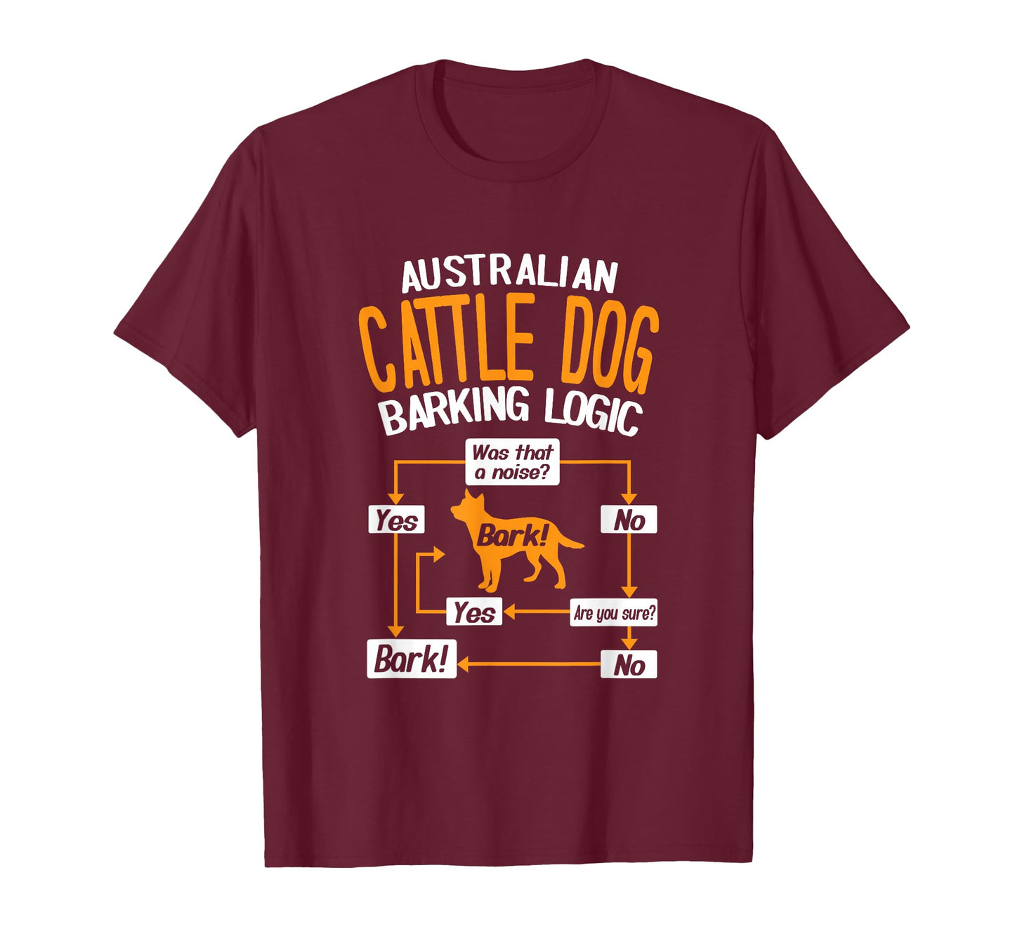 Australian Cattle Dog Barking Logic Funny Dog Lover T-Shirt