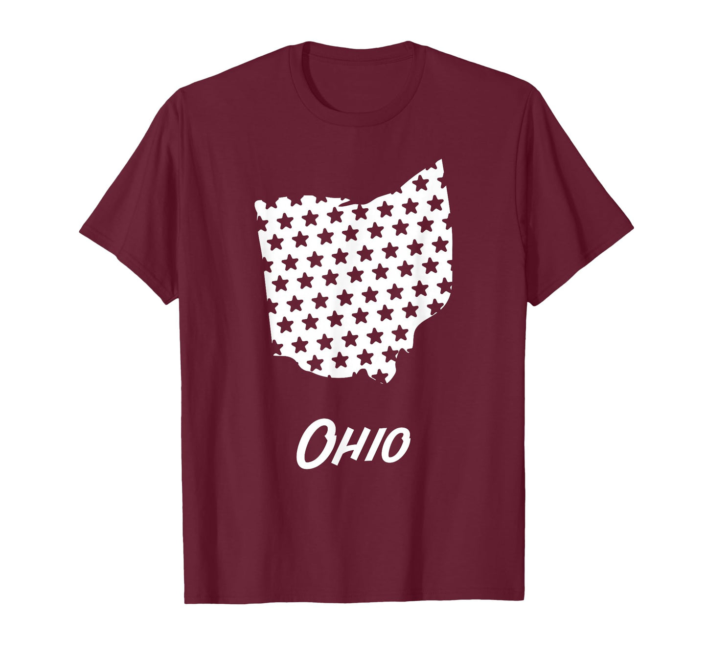 Ohio USA State Outline Stars Vintage Retro Design T-Shirt