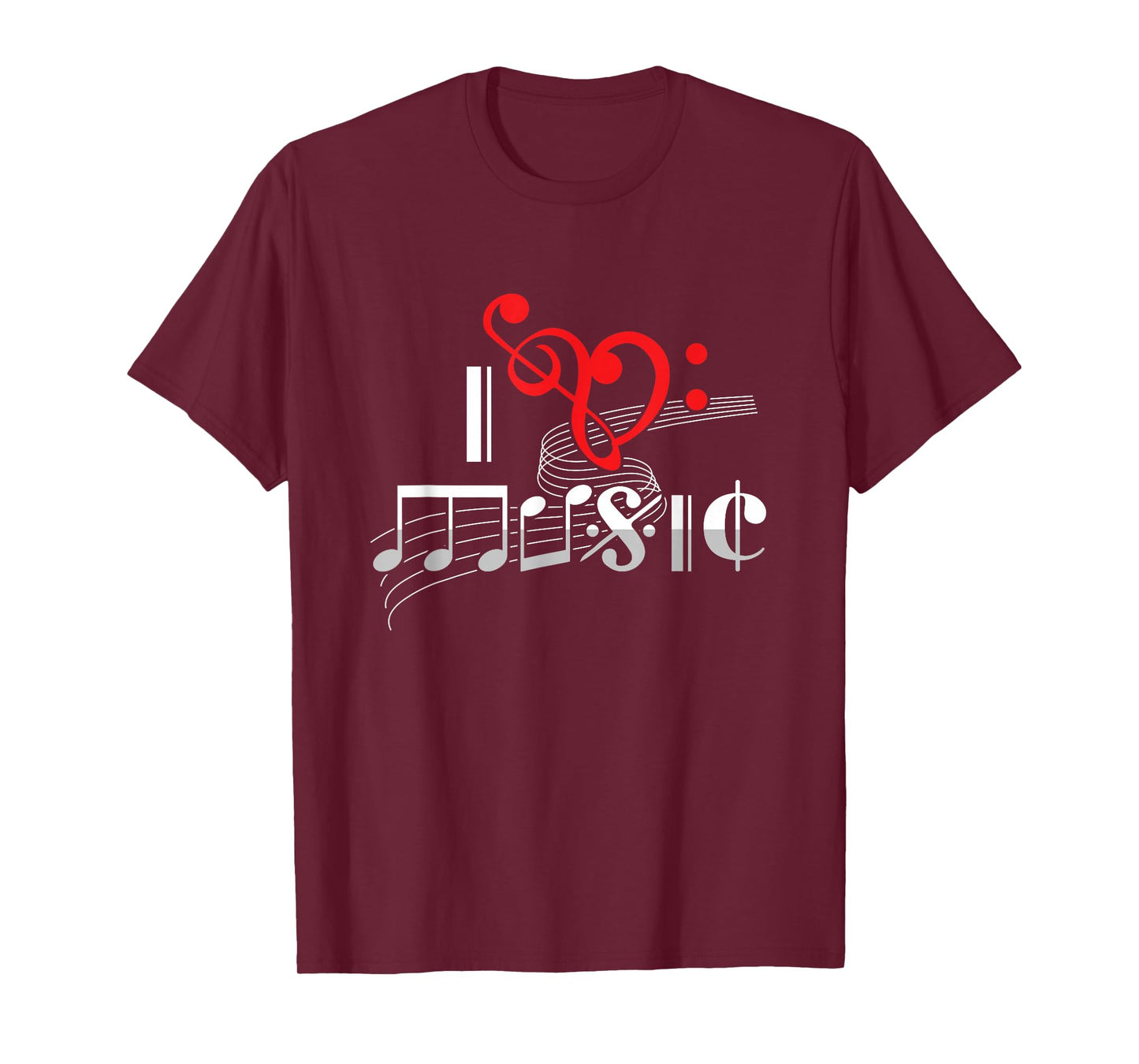 Music Lover Musician Instrumentalist I Love Music T-Shirt