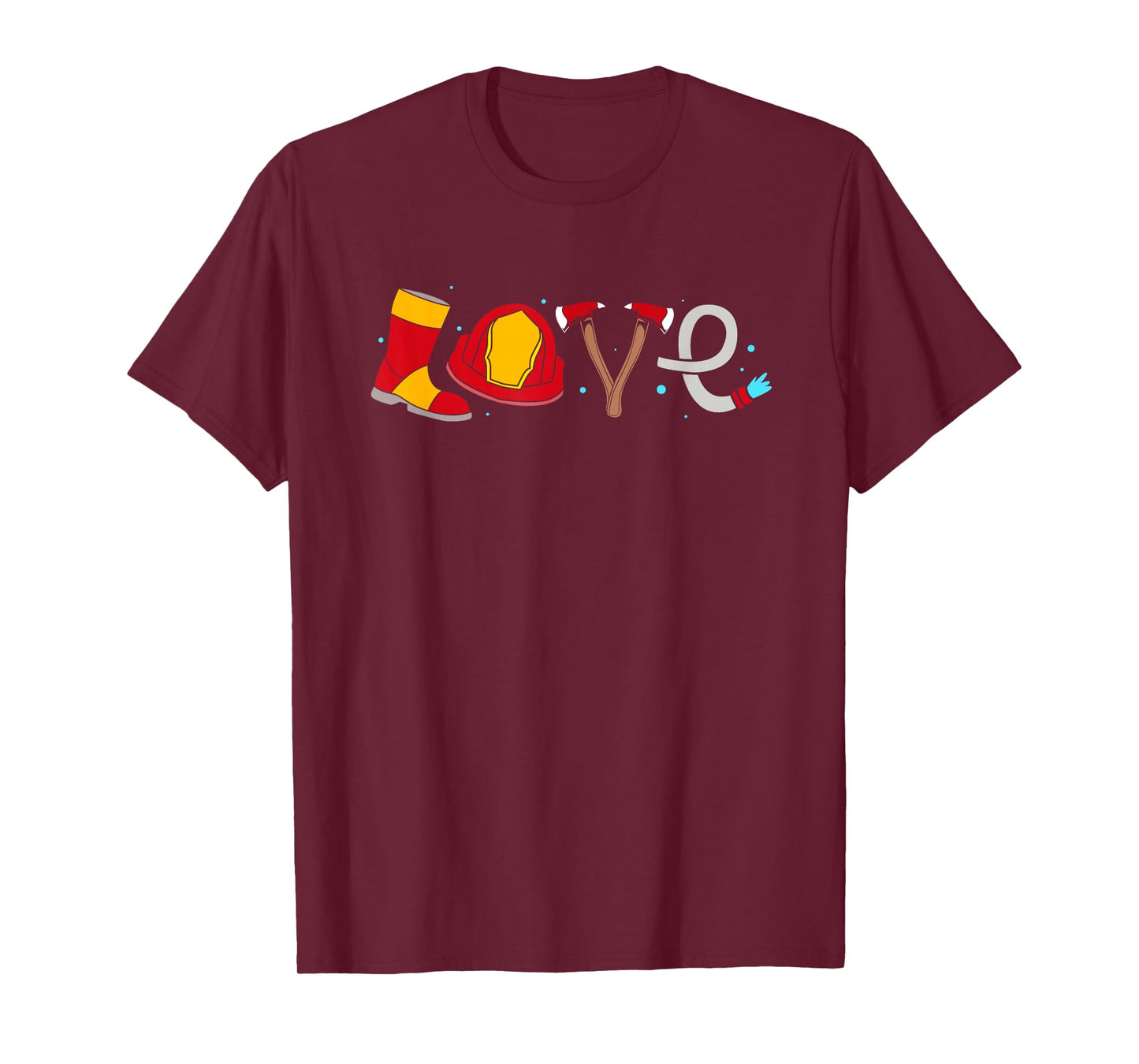 I Love Firefighters Fireman T-Shirt
