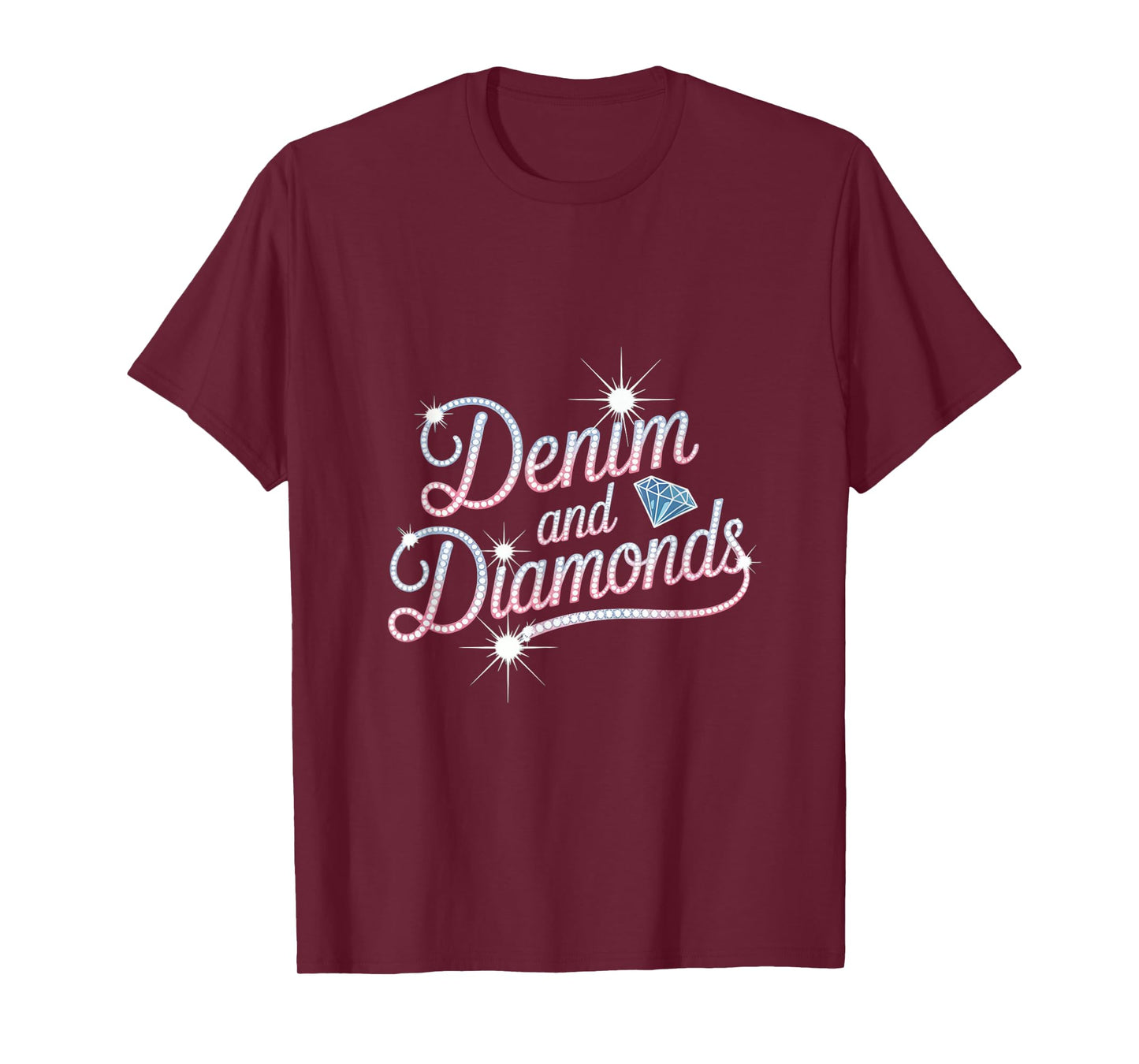 Denim And Diamonds Stylish Blue Denim T-Shirt