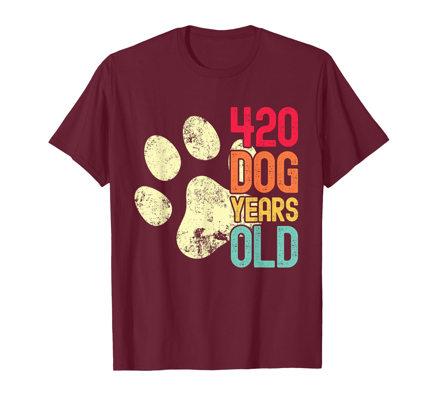 420 Dog Years Old Funny Dog Lovers 60th Birthday T-Shirt for Men Women