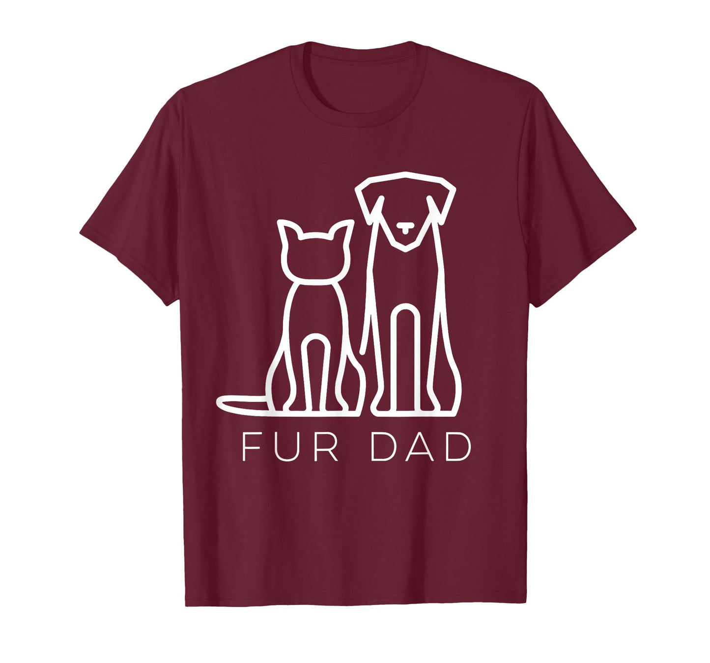 Fur Dad Pet Lover Cat Dog Dad Husband Funny Fathers Day Wife T-Shirt