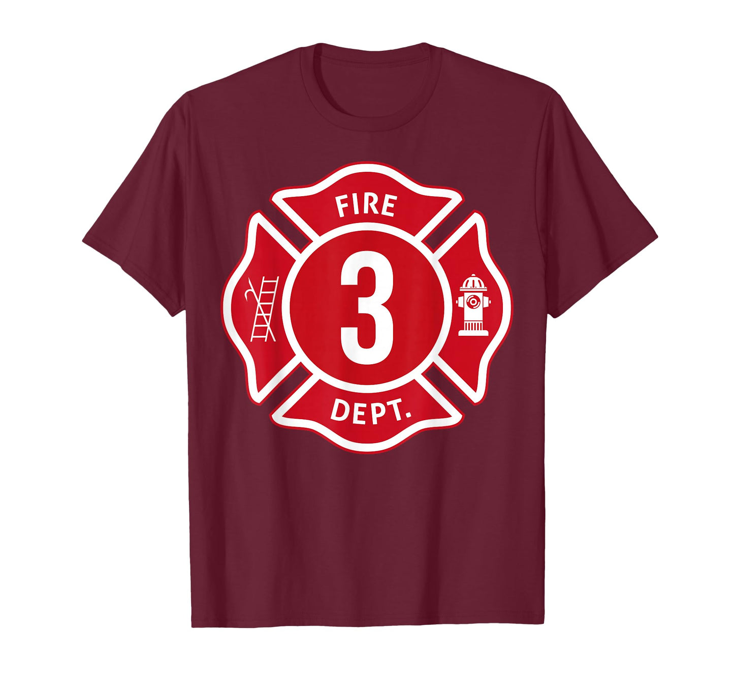 Kids Fire Truck 3rd Birthday Boy Firefighter 3 Year Old T-Shirt