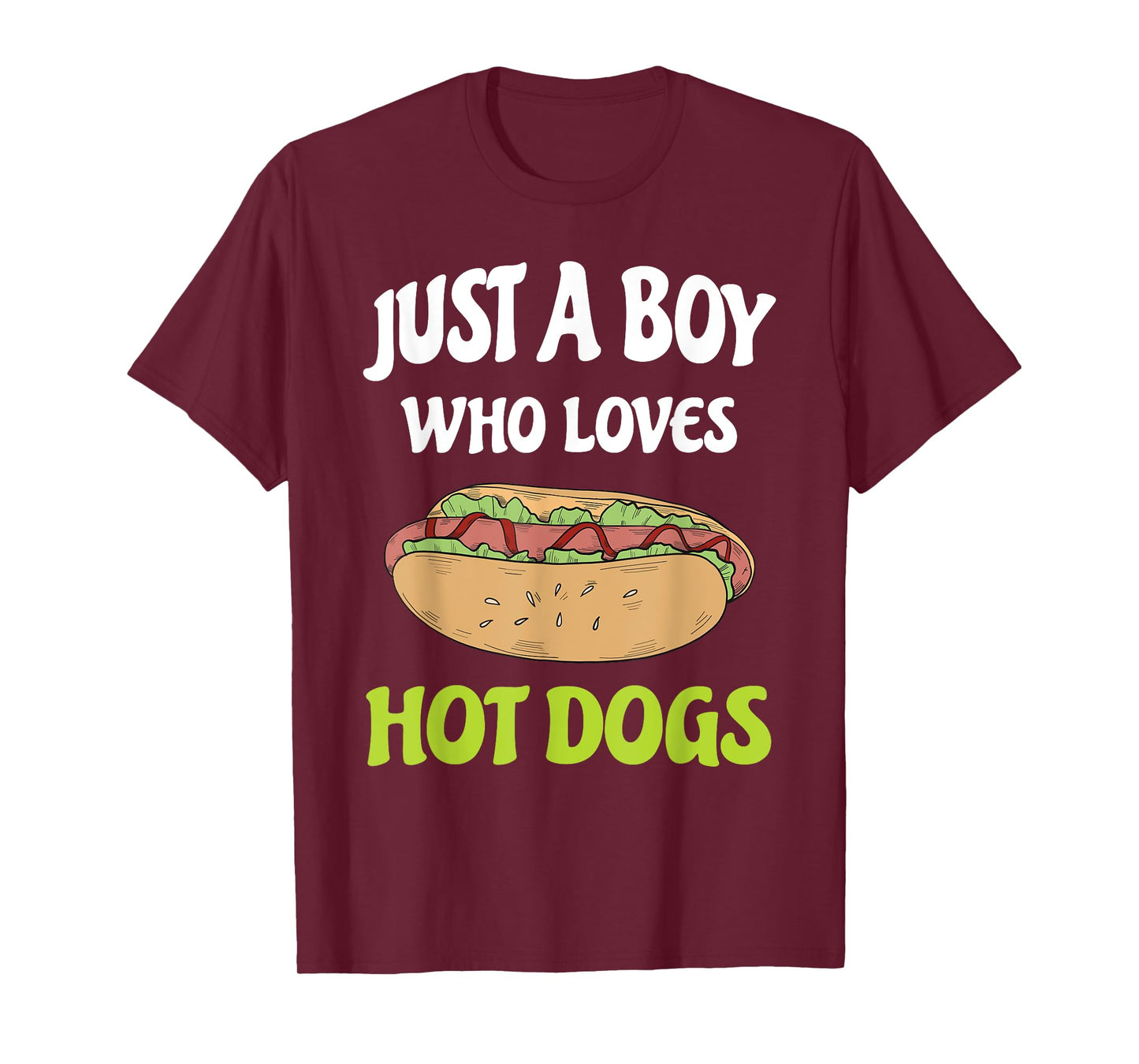 Just A Boy Who Loves Hot Dogs Funny Hot Dog Design Toddler T-Shirt