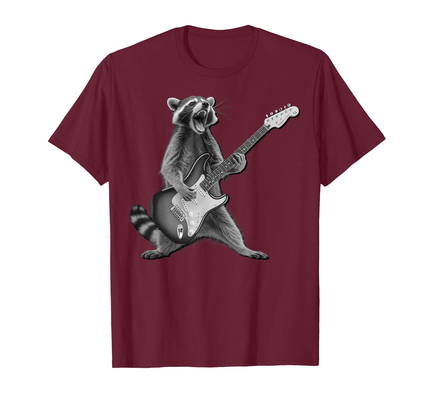 Raccoon Playing Guitar Rock and Roll Gifts For Men Women Kid T-Shirt