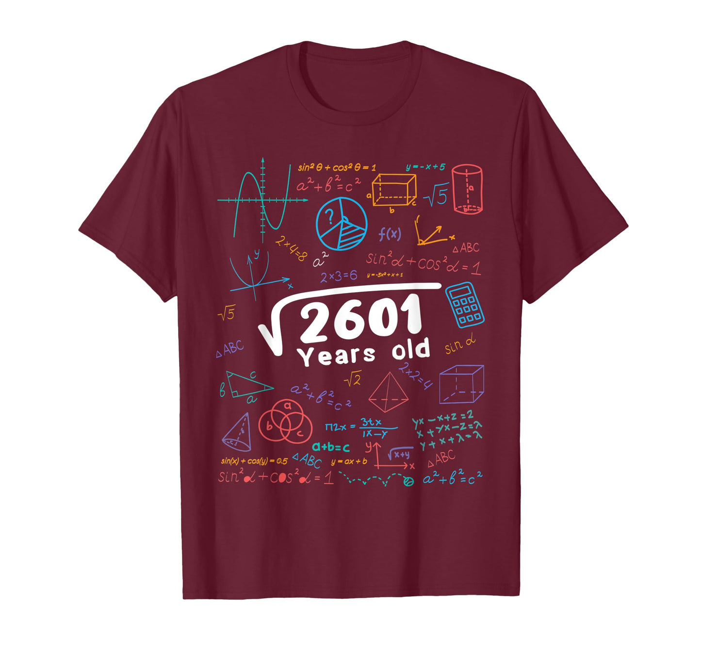 51 Year Old Men Women 51th Birthday Gift Square Root Of 2601 T-Shirt
