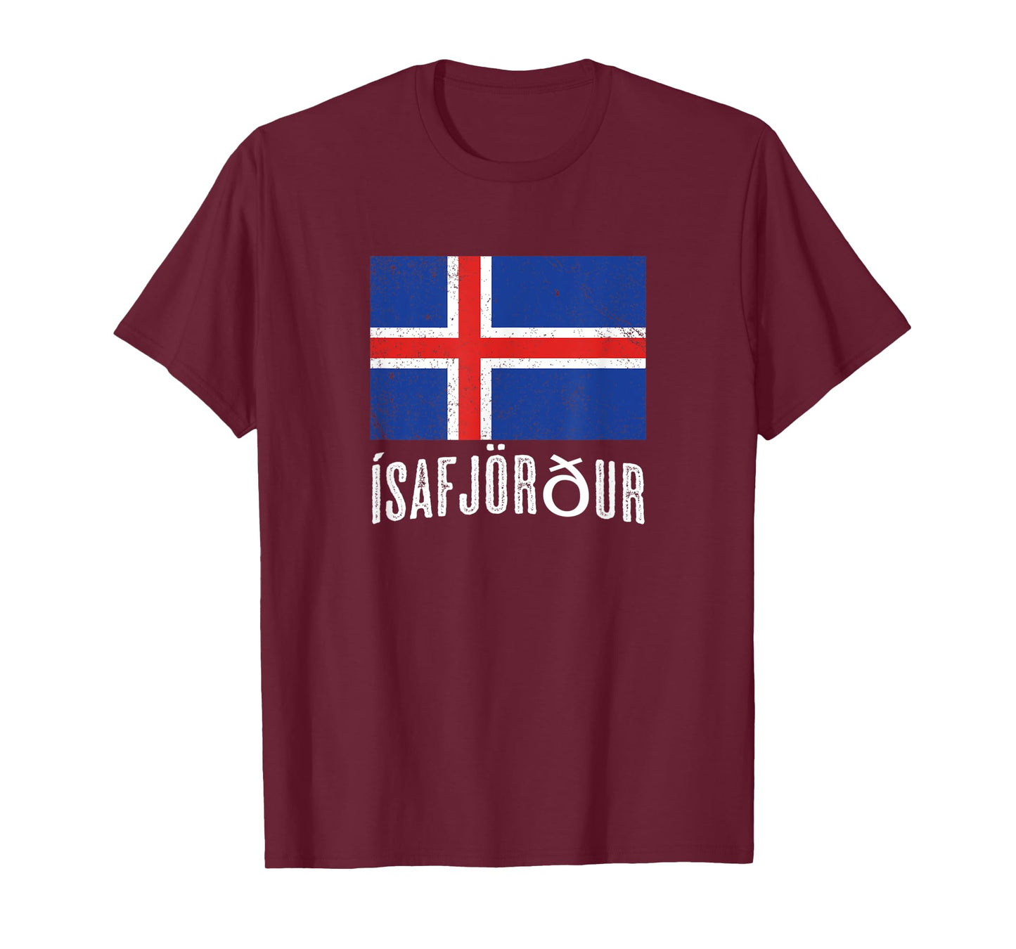 City of Ísafjörður ICELAND | Icelandic Flag Novelty Merch - T-Shirt