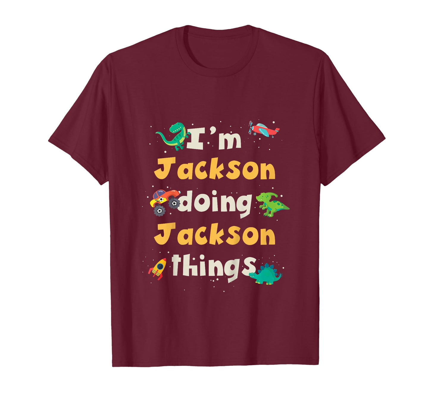 Kids Cool Jackson Personalized First Name Boys T-Shirt