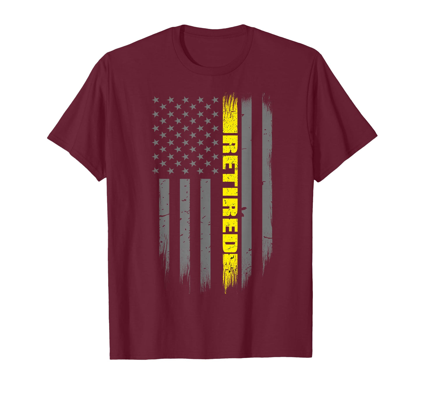 Retired 911 Dispatcher Gift - Thin Gold Line Flag T-Shirt