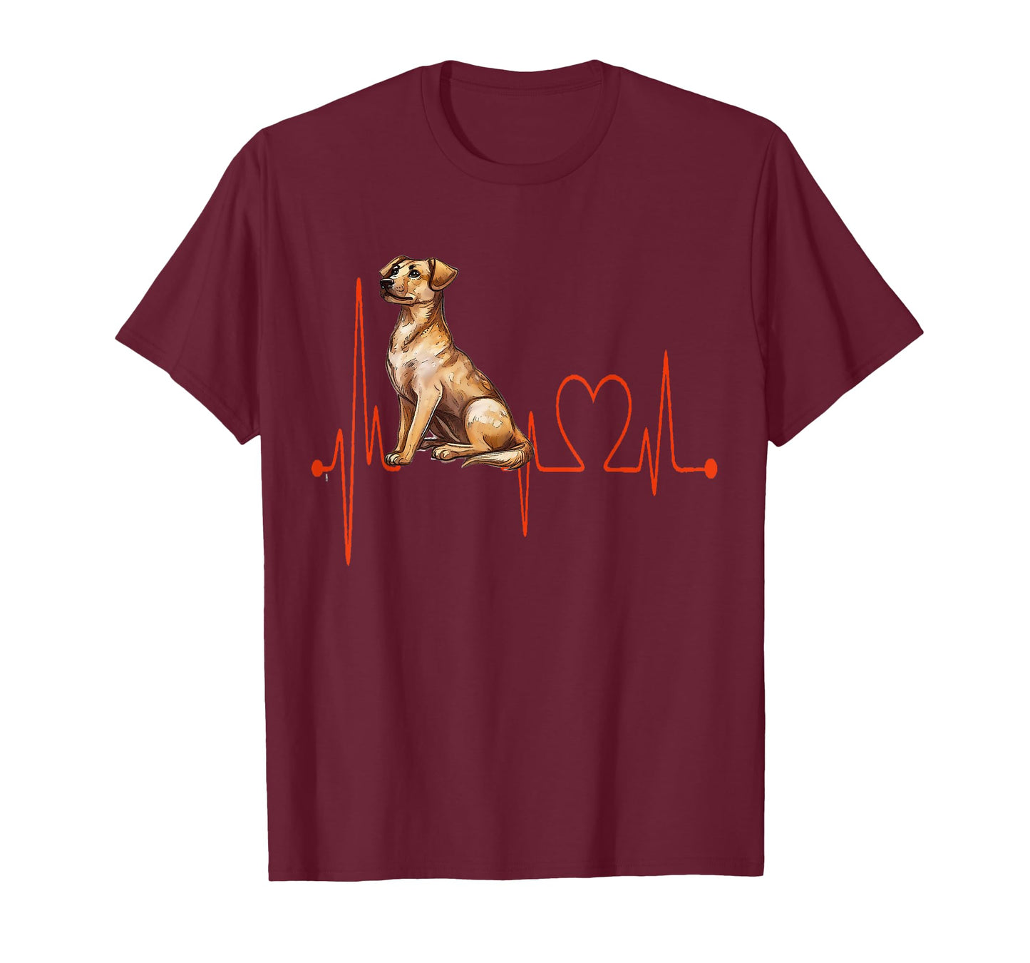 Mountain Cur Dog Heartbeat EKG My Dogs Are My Cardio T-Shirt