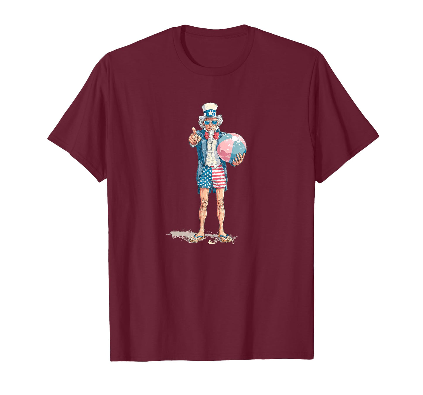 Funny Beach Uncle Costume for Ocean and Ball Lovers T-Shirt