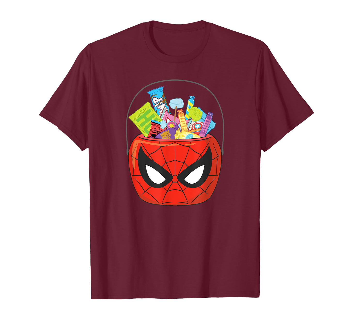 Marvel Spider-Man Halloween Trick or Treat Candy Bucket T-Shirt