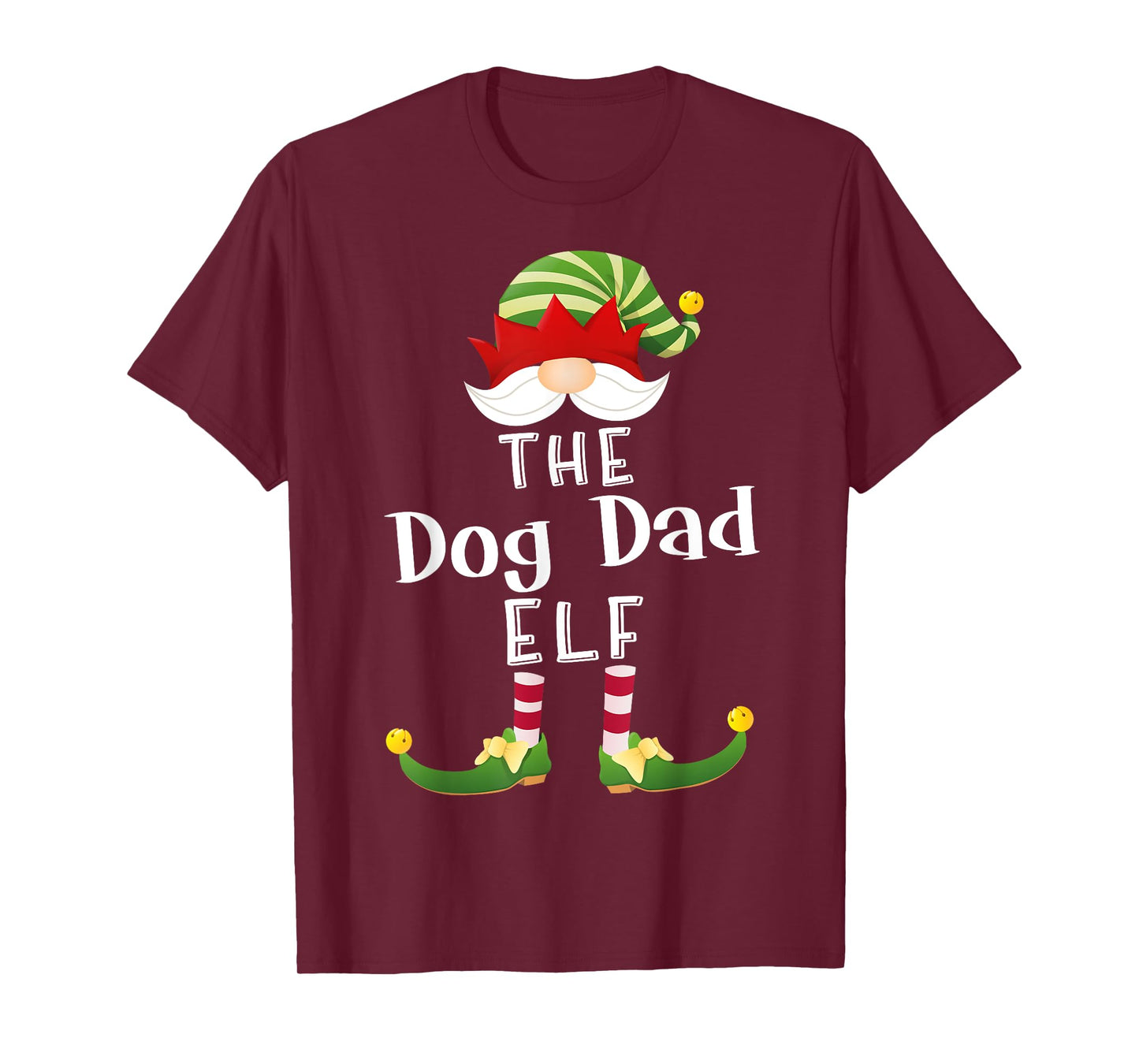 Dog Dad Elf Group Christmas Funny Pajama Party T-Shirt for Men Women