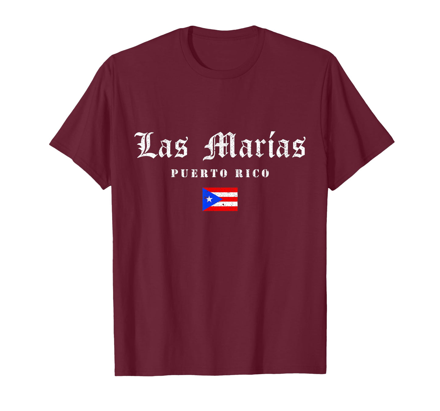 Vintage Las Marías Puerto Rico Flag Pride Home Root Travel T-Shirt