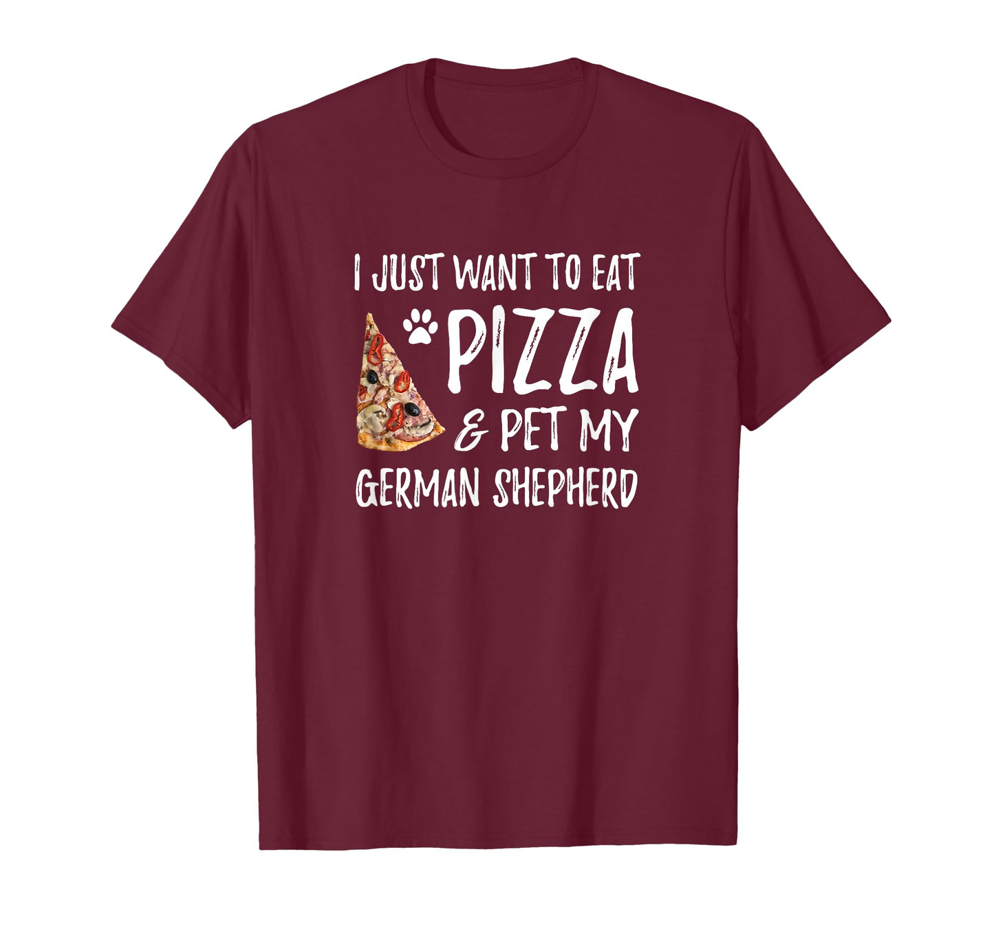 German Shepherd Dog Lover Pizza T-Shirt Funny Dog Mom T-Shirt