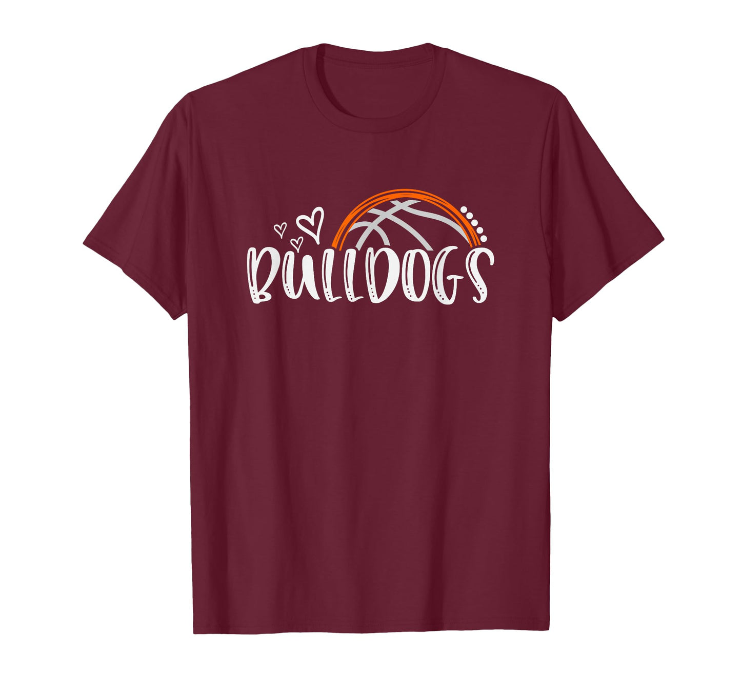 Basketball Bulldogs School Sports Fan Team Spirit T-Shirt