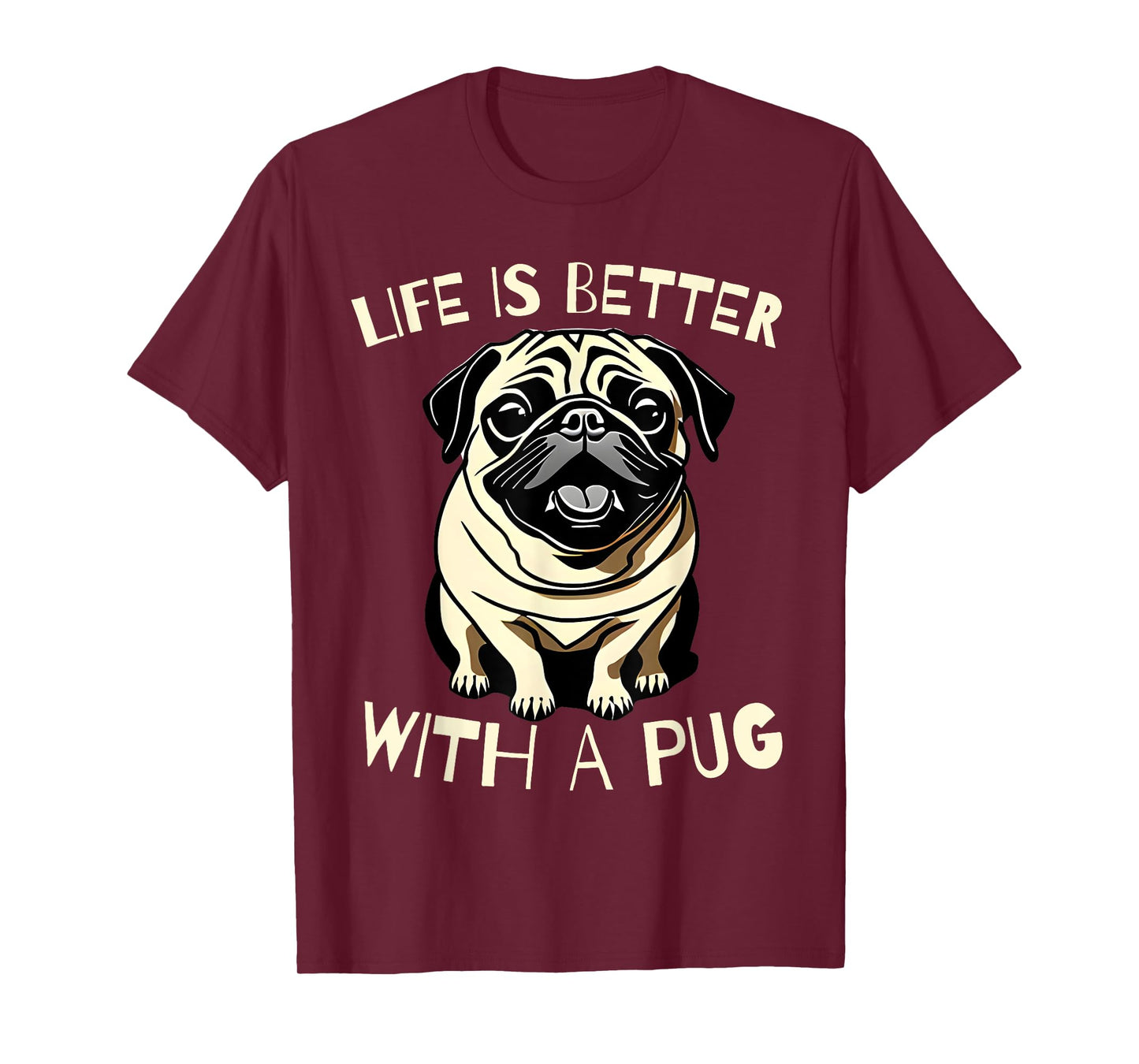 Pug Dog Lover Funny Pug Owner For Women Men Kids Cute T-Shirt