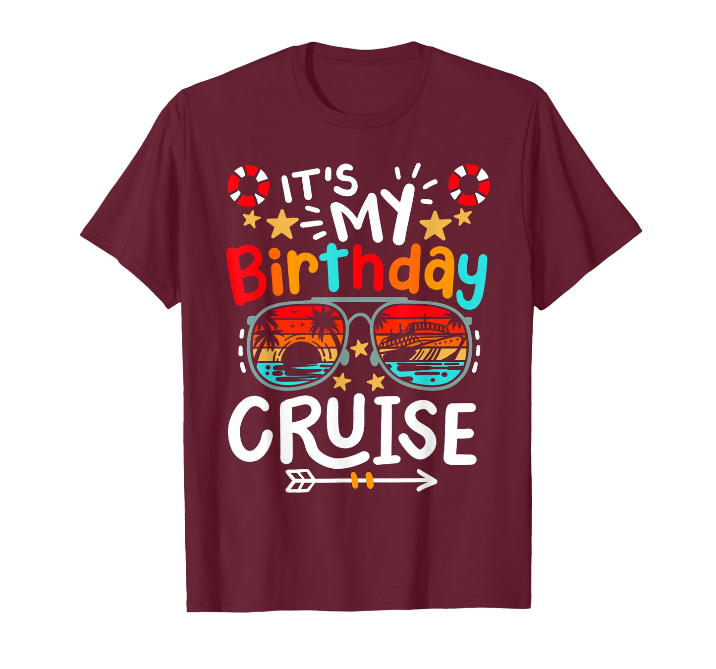 It's My Birthday Cruise Men Women Kids Cruising Vacation T-Shirt