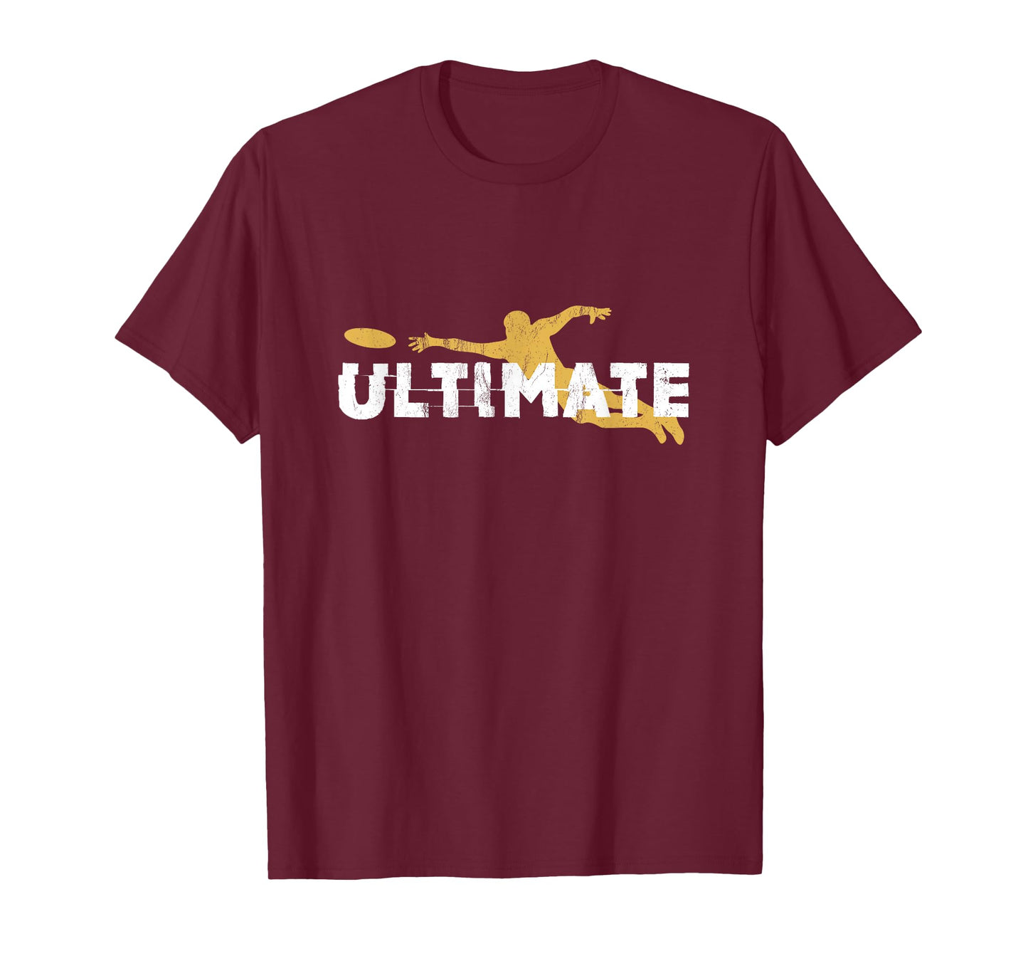 Ultimate Frisbee Silhouettes Distressed T-Shirt